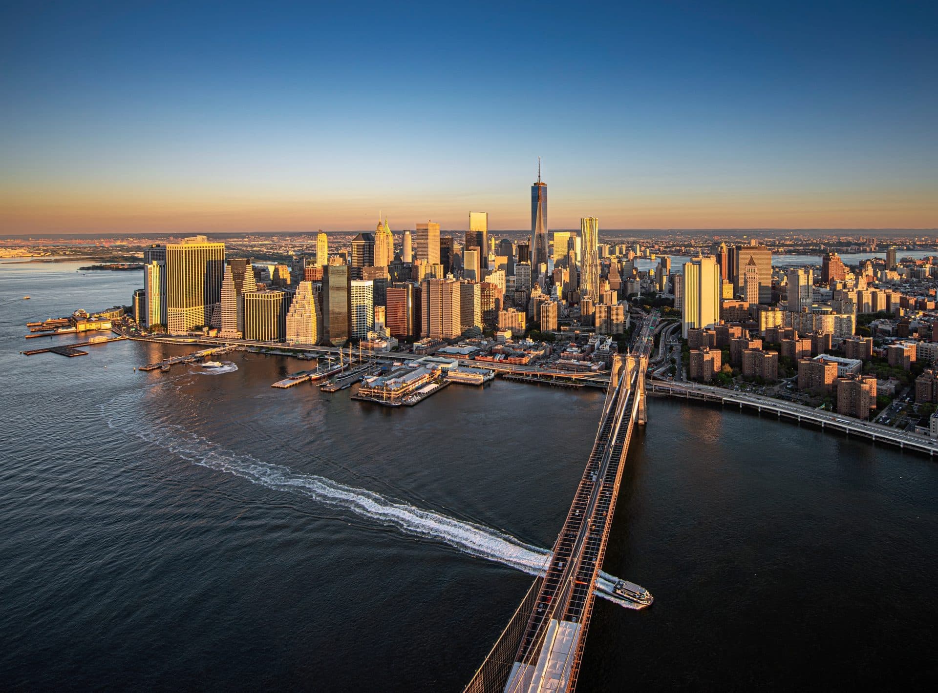 The Manhattan skyline over the East River